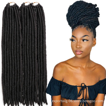Wholesale Gypsy Straight Faux Locs Crochet Hair Synthetic Fiber Short Locs Hair Extensions Solid Color Best Quality